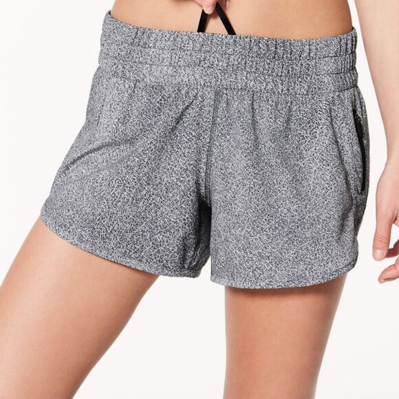 Lululemon Tracker Short V 4 Inch Grey Athletic Running Shorts Zipper Pockets 8 - Picture 1 of 11